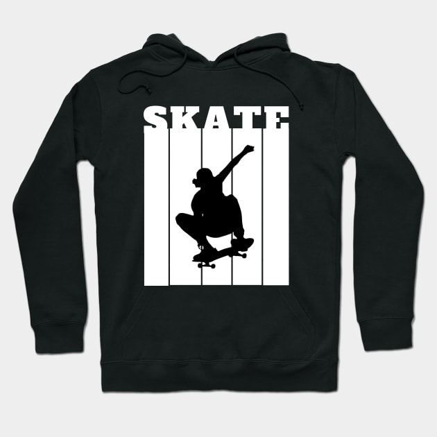 Silhouette Serenity: Shadow of a Skater Hoodie by neverland-gifts